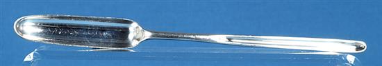 A George III silver marrow scoop, Length 227mm Weight 1.3oz/41grms